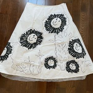 Desigual sunflowers skirt women size 38 (US 28)